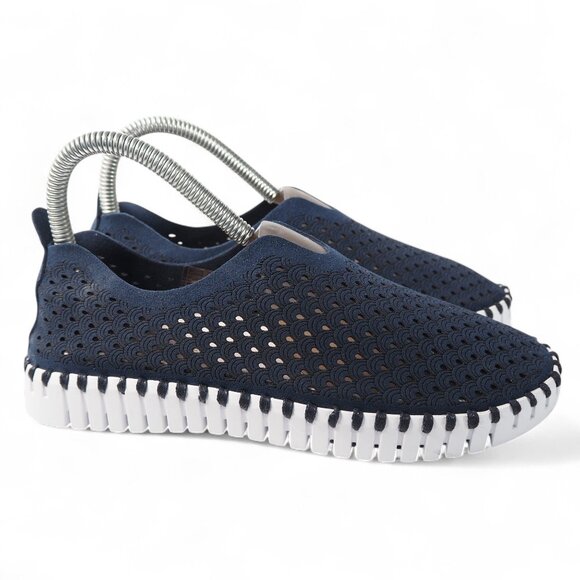 Ilse Jacobsen Hornbaek Tulip 139 Slip-on Loafers Women's 6/36 Dark Indigo - Picture 4 of 11